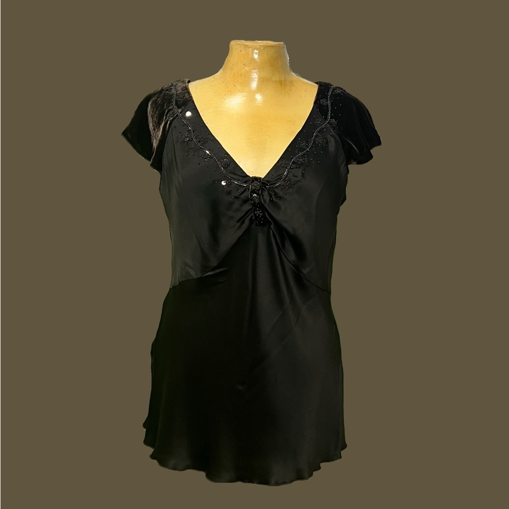 🤎Vintage Boho Beaded Babydoll Blouse🤎